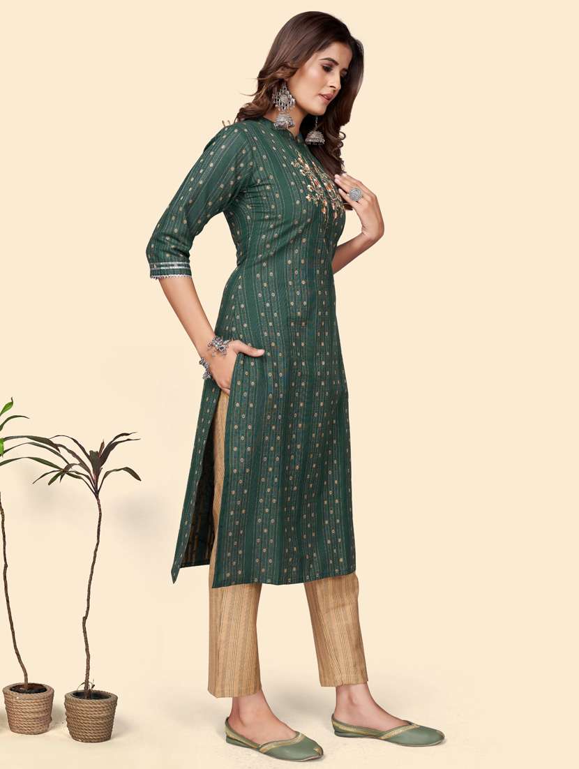 embroidered kurta dupatta set - 19942768 - Standard Image - 2