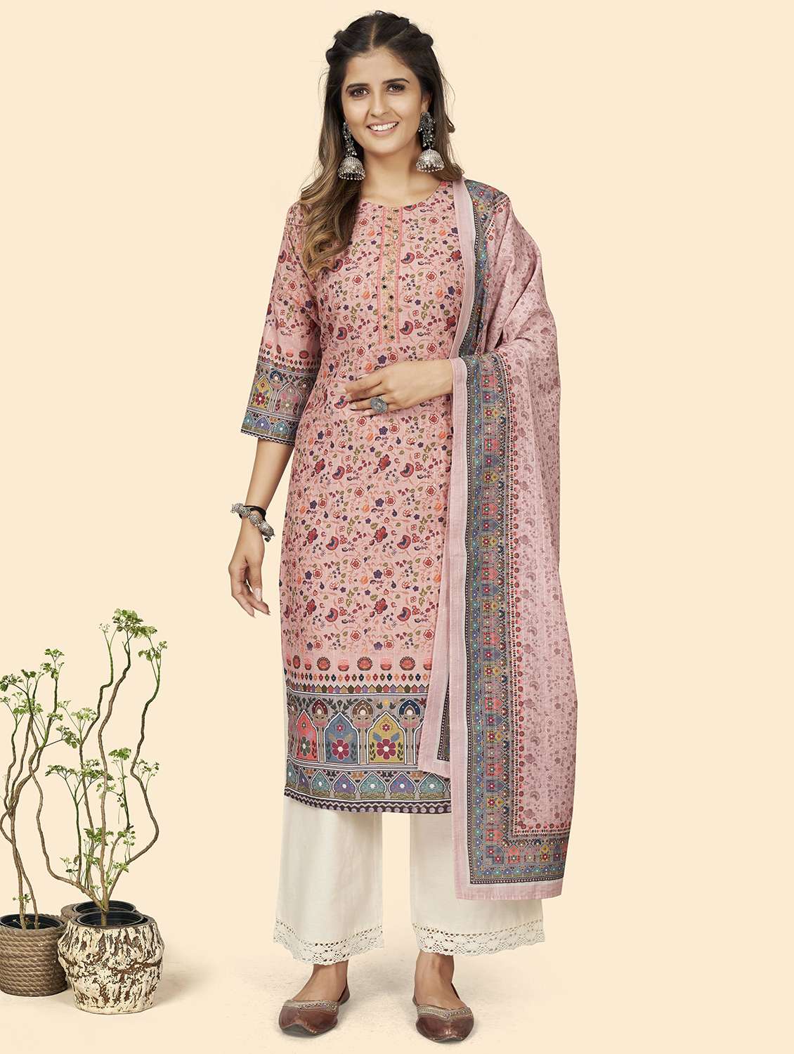 printed kurta dupatta set
