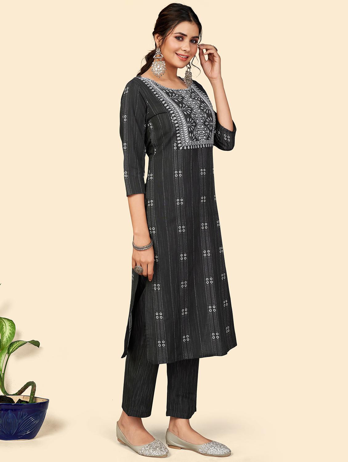 printed kurta dupatta set - 19942822 - Standard Image - 2