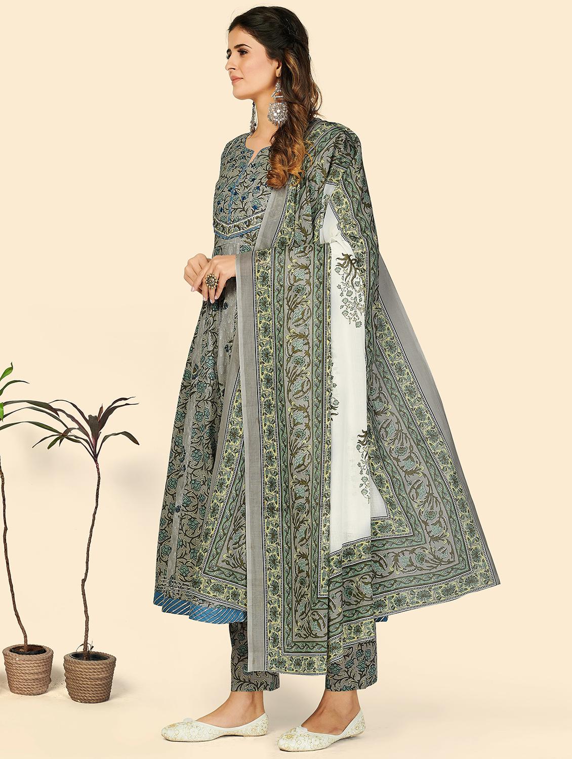 printed kurta dupatta set - 19942848 - Standard Image - 2