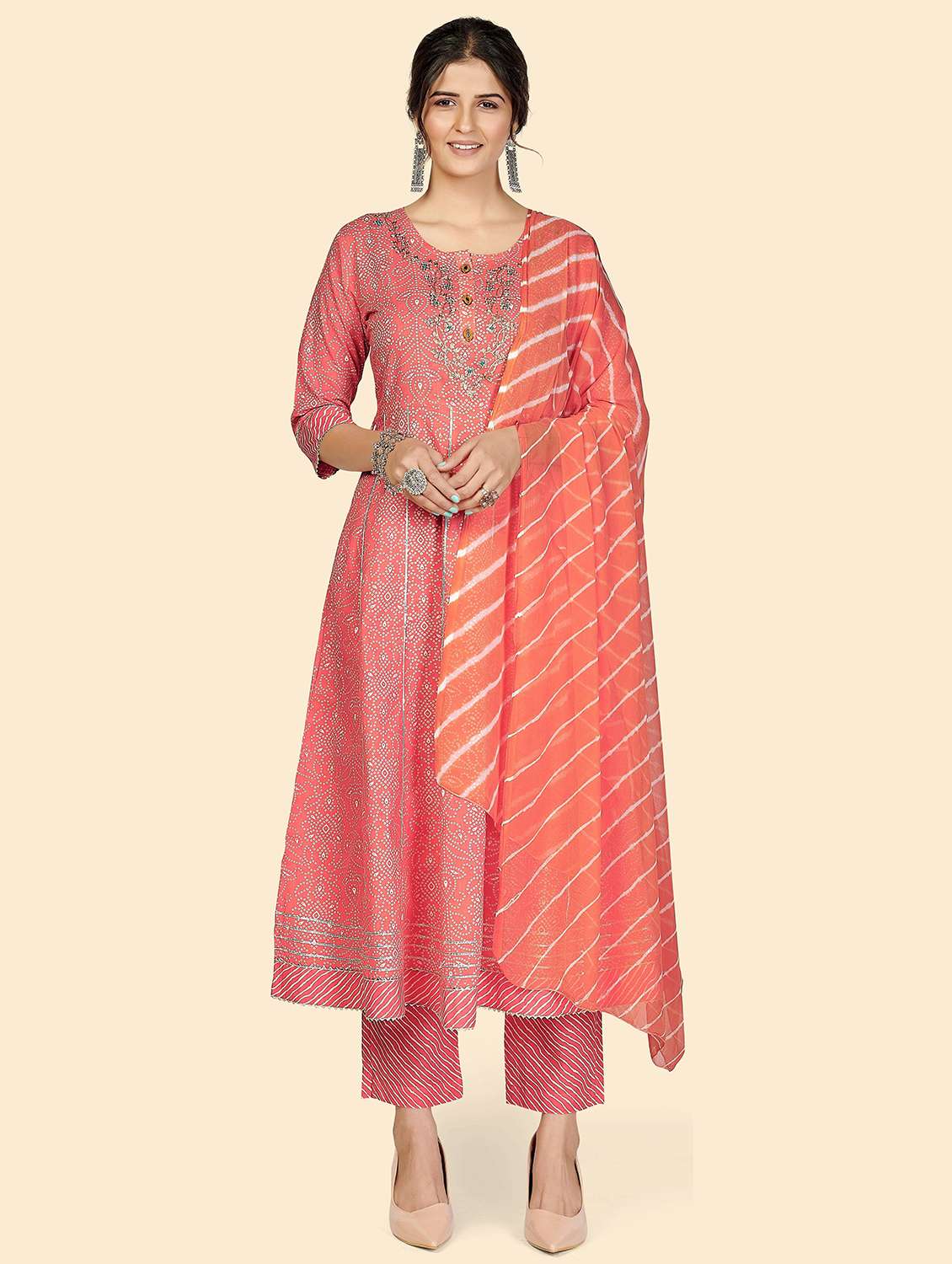printed kurta dupatta set