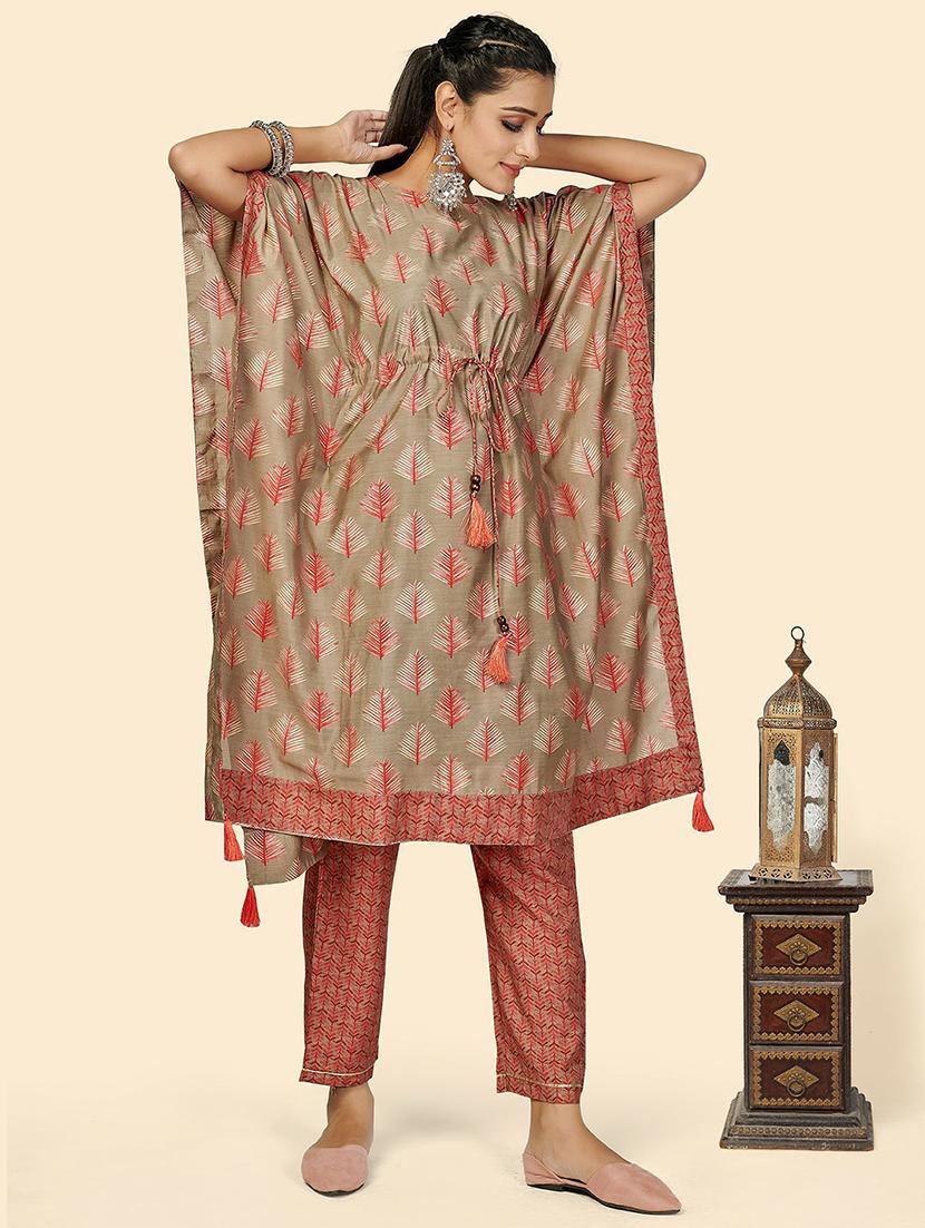 printed kaftan set - 19942870 - Standard Image - 2
