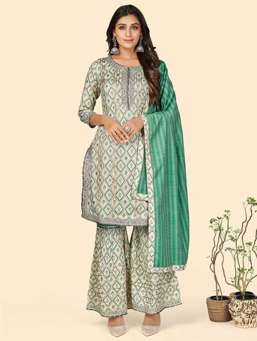 printed kurta sharara set - 19942872 - Standard Image - 0