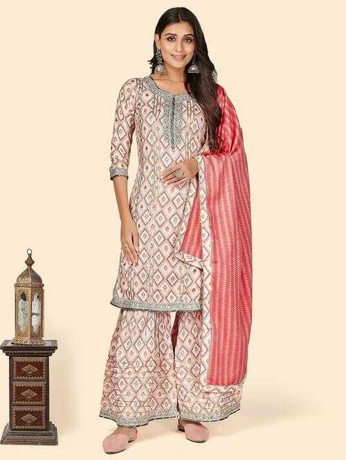 printed kurta sharara set - 19942874 - Standard Image - 0