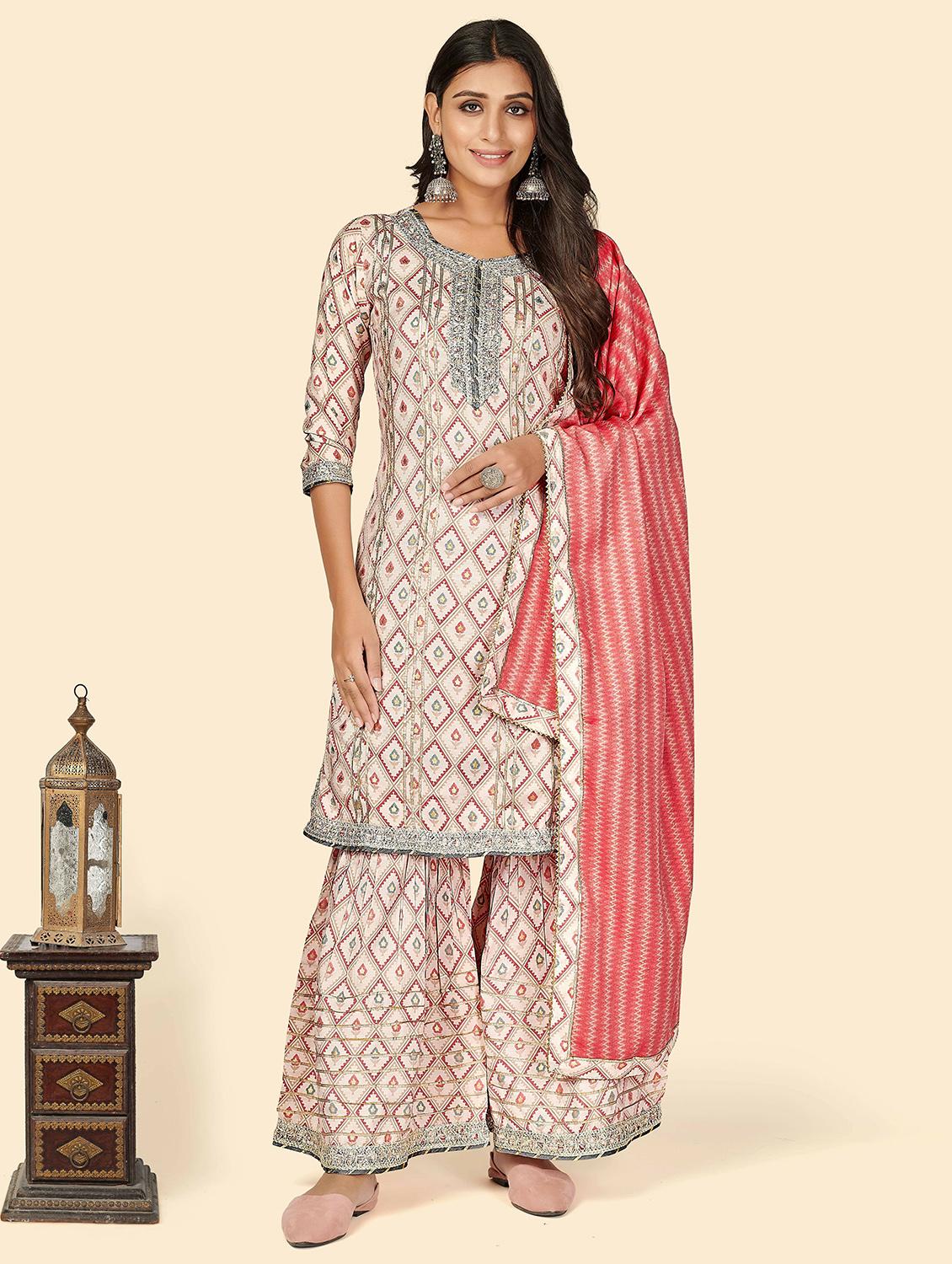 printed kurta sharara set - 19942874 - Zoom Image - 0