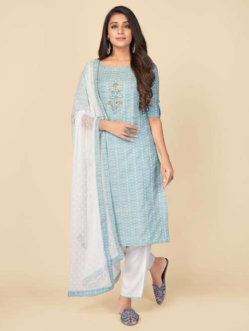 printed kurta dupatta set - 19942945 - Standard Image - 0