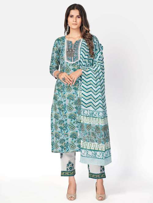 printed kurta pant set - 19942962 -  Standard Image - 0