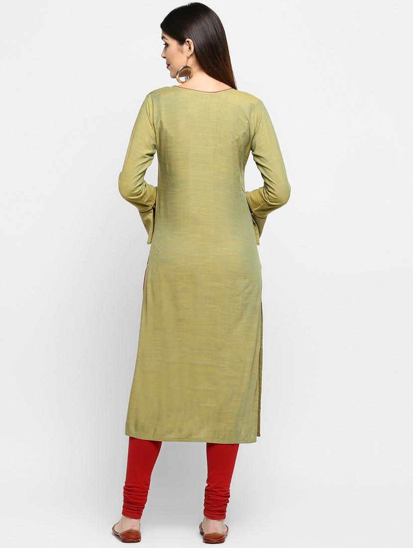 women's straight kurta - 19943099 - Standard Image - 2
