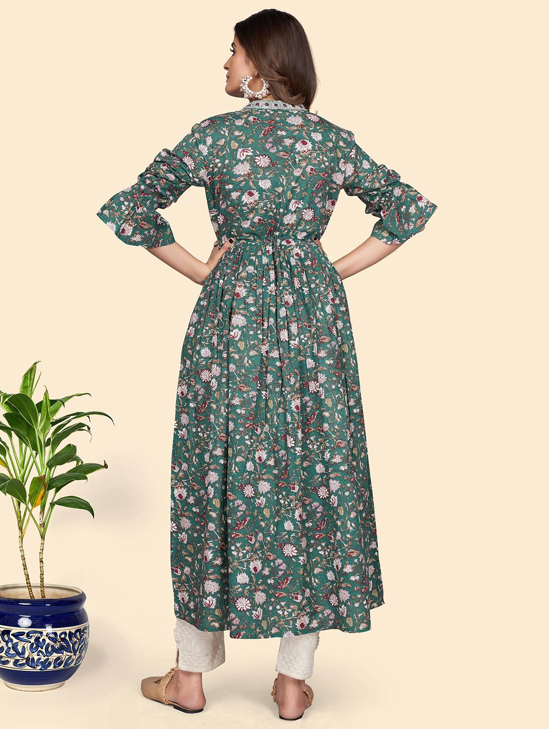 women's flared kurta - 19943231 - Standard Image - 2