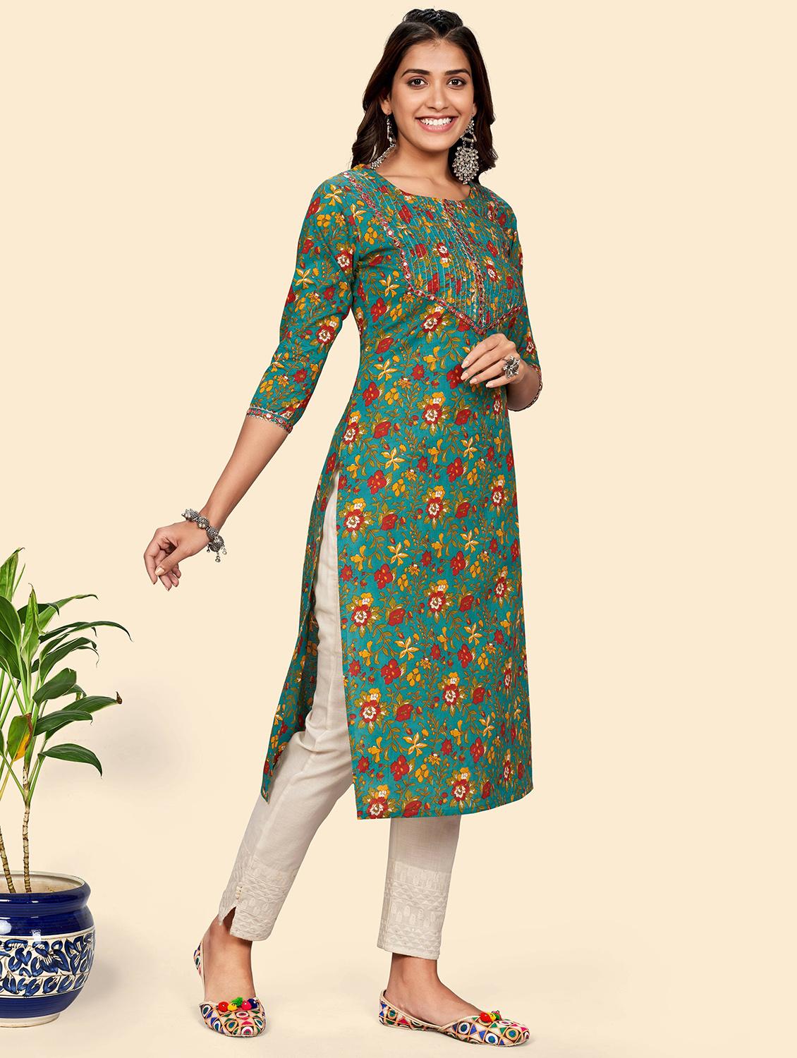 women's straight kurta - 19943331 - Standard Image - 2
