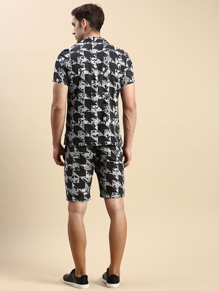 men's printed shorts co-ords set - 19944444 - Standard Image - 2