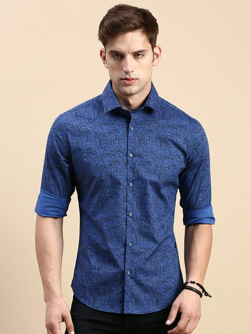 blue cotton casual shirt - 19944498 -  Standard Image - 0