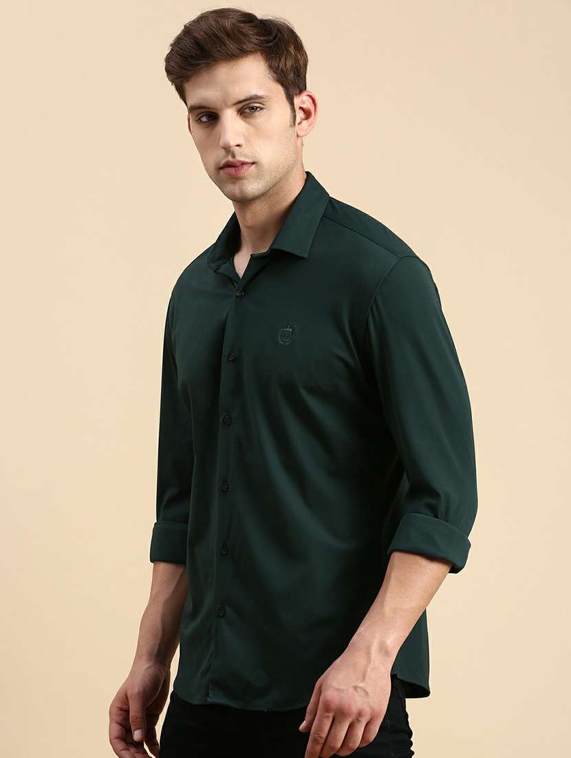green cotton casual shirt - 19944525 -  Standard Image - 2