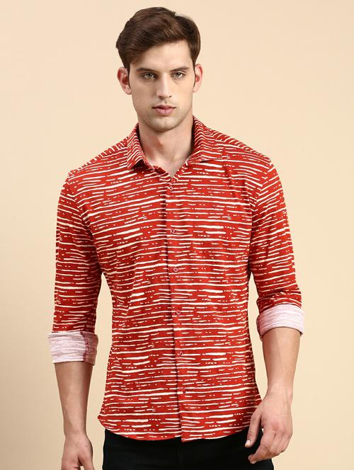 brown cotton casual shirt - 19944529 -  Standard Image - 0