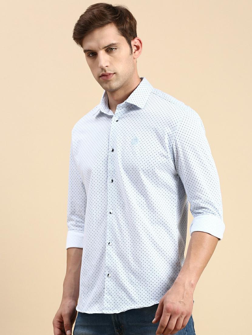 blue cotton casual shirt - 19944533 - Standard Image - 2
