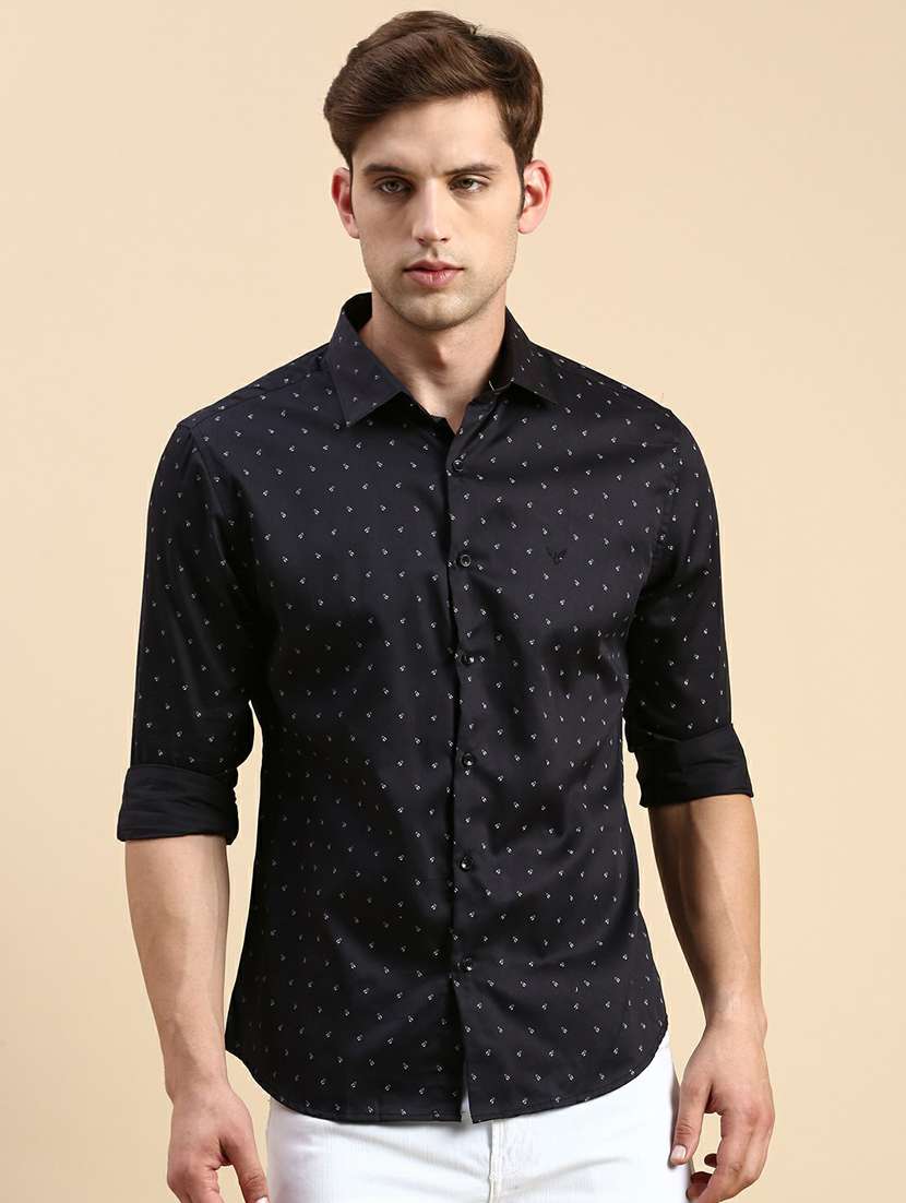 mens micro print casual shirt - 19944538 -  Zoom Image - 0