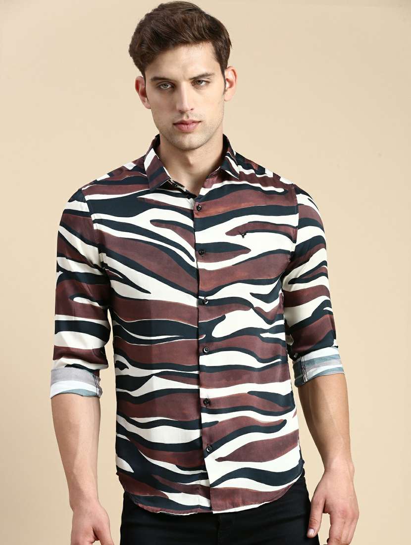 mens abstract casual shirt