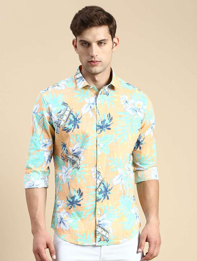 mens florals casual shirt