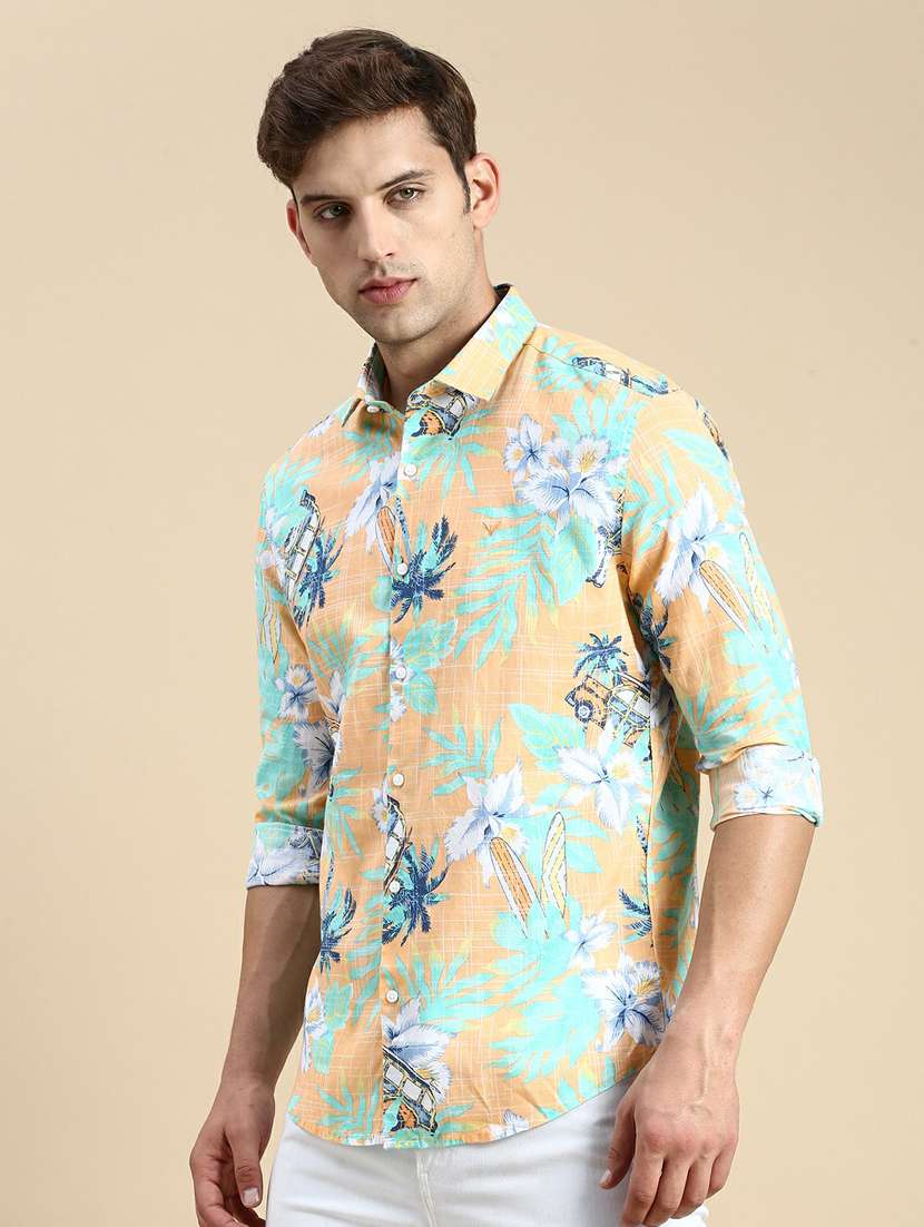 mens florals casual shirt - 19944577 - Standard Image - 2