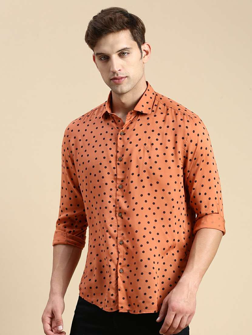 mens polka dots casual shirt - 19944598 - Standard Image - 2