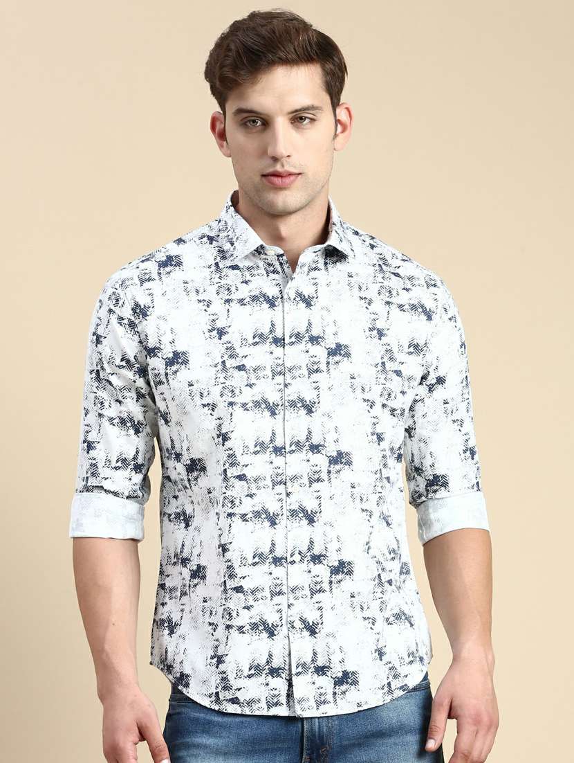 mens printed casual shirt