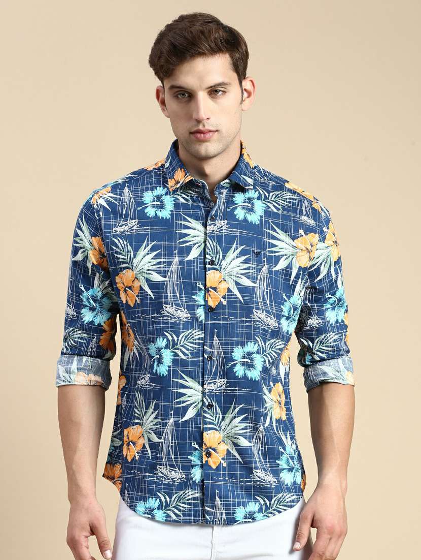 mens florals casual shirt