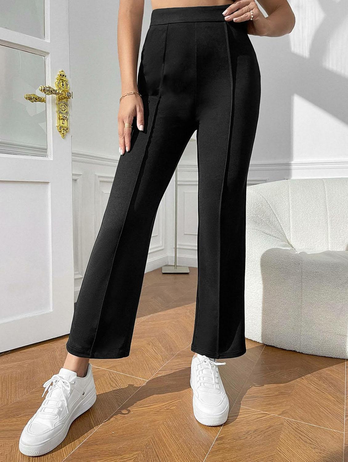 women solid high rise bootcut trouser - 19944614 - Zoom Image - 0
