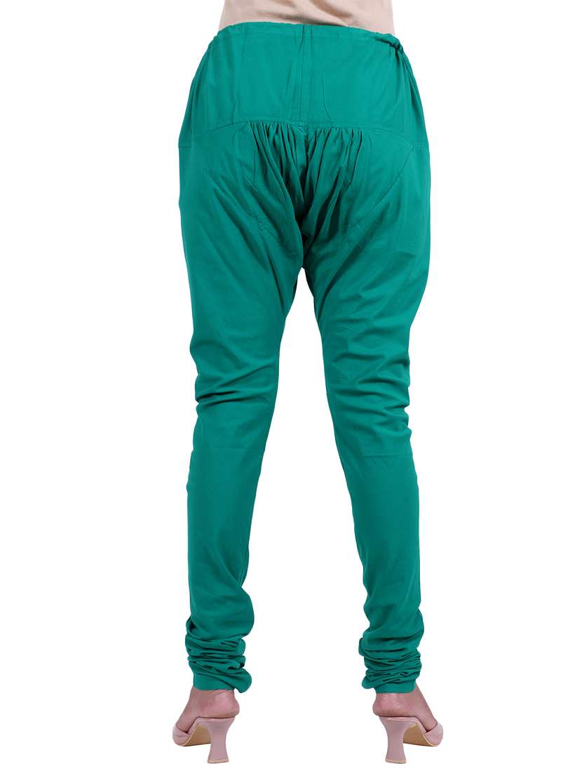 green cotton churidar - 19944693 - Standard Image - 2