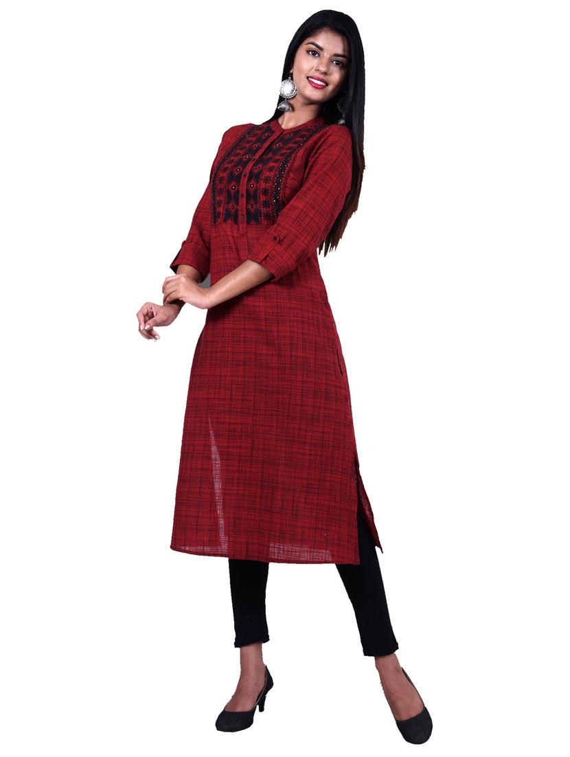 women's straight kurta - 19944717 - Standard Image - 2
