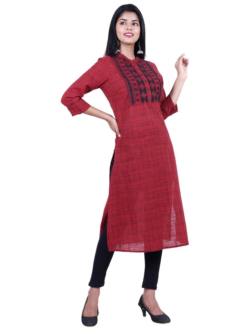 women's straight kurta - 19944753 - Standard Image - 2