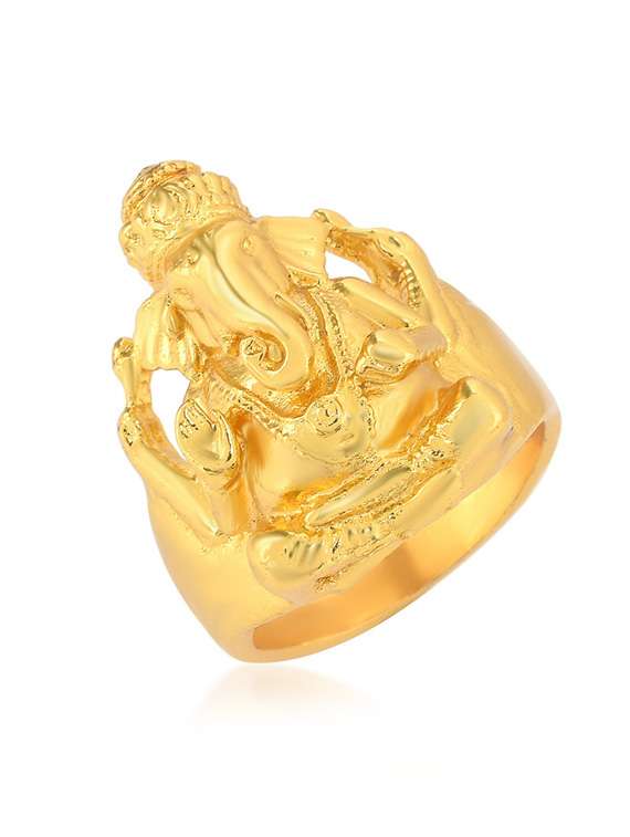 unisex gold plated finger ring