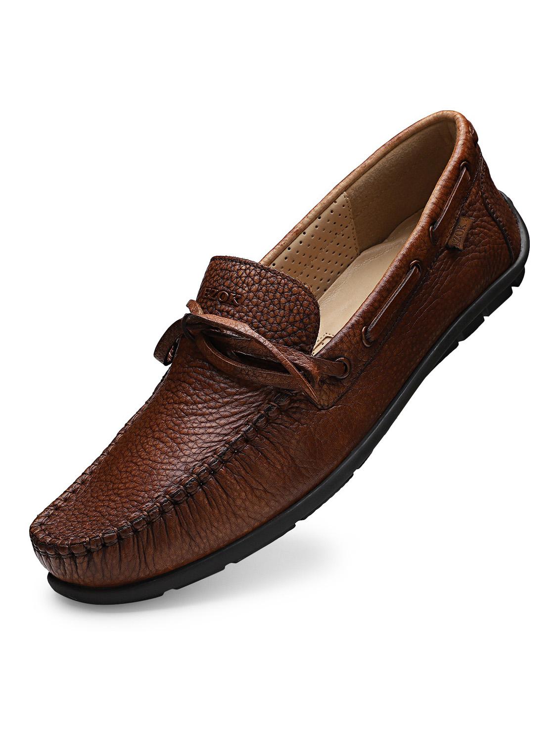 tan leather slip on loafers - 19945449 - Standard Image - 2