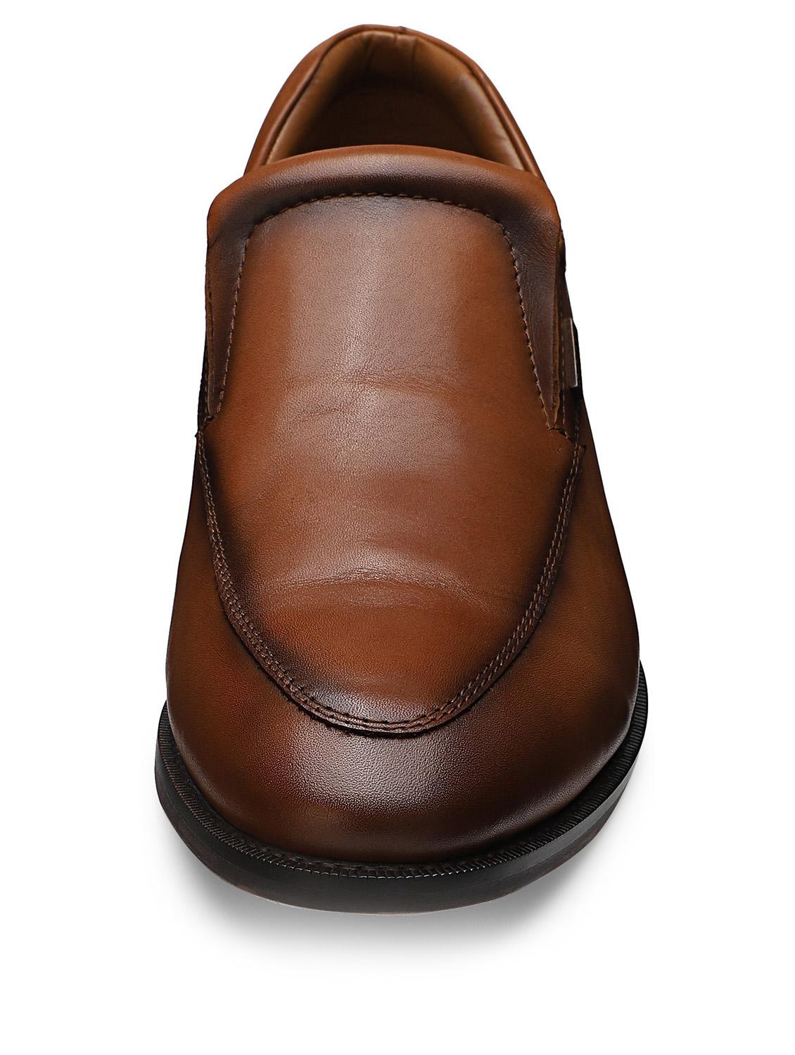 tan leather slip on loafers - 19945456 - Standard Image - 2