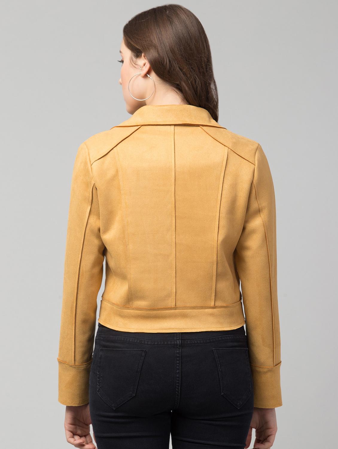 zipper solid yellow regular jacket - 19945479 - Standard Image - 2