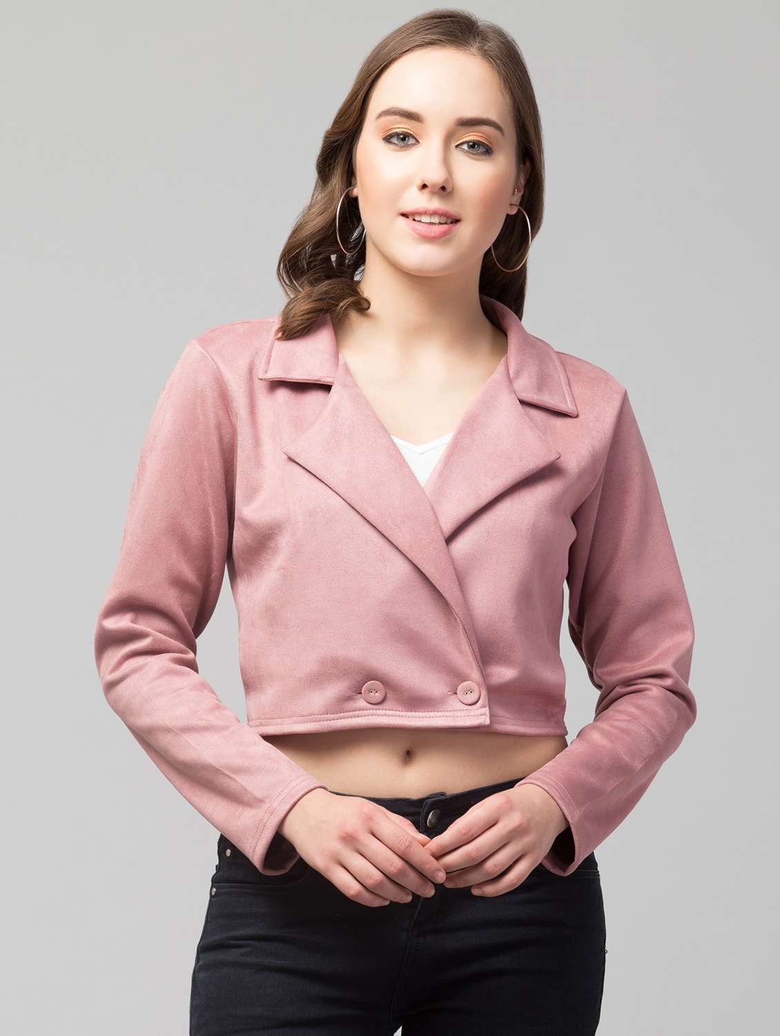 spread collar solid regular jacket