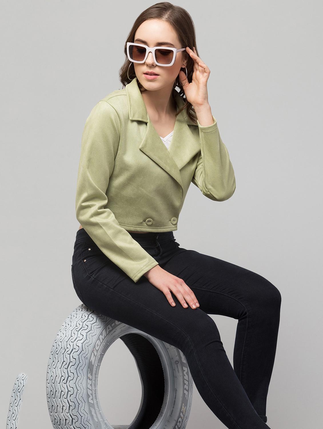 spread collar solid regular jacket - 19945485 - Standard Image - 2