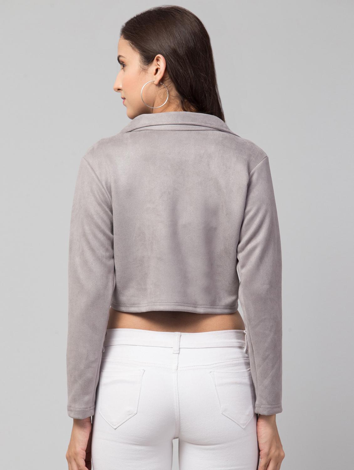 spread collar solid regular jacket - 19945489 - Standard Image - 2