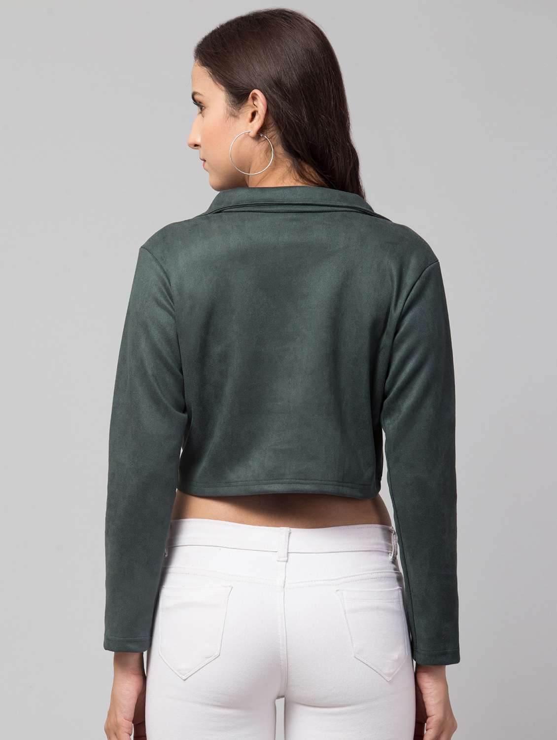 spread collar solid regular jacket - 19945491 - Standard Image - 2