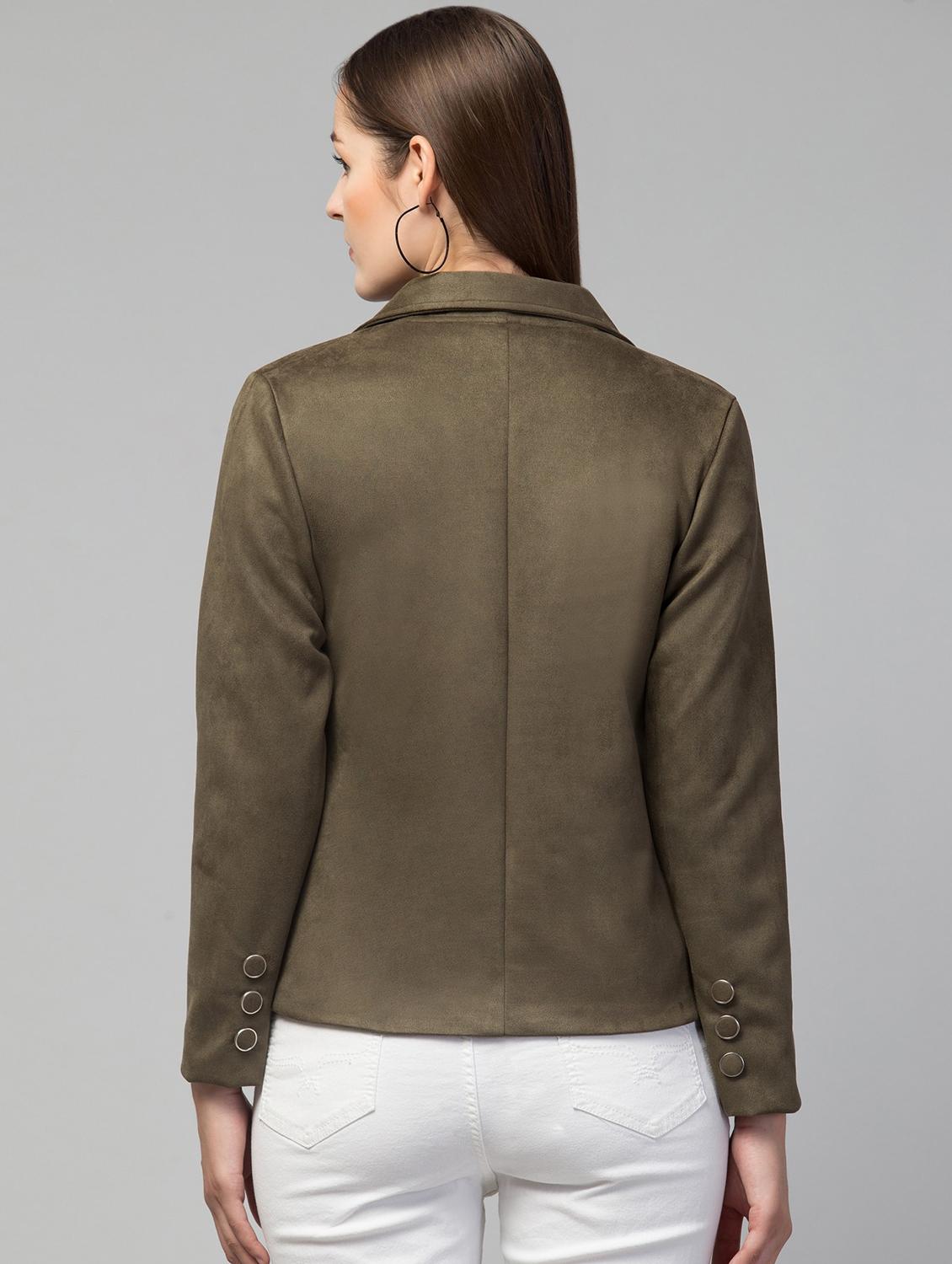 green solid regular jacket - 19945500 - Standard Image - 2