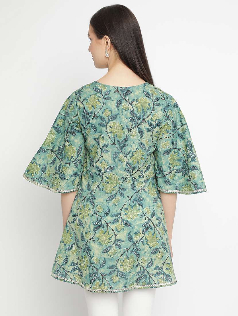 printed peplum ethnic top - 19945739 - Standard Image - 2