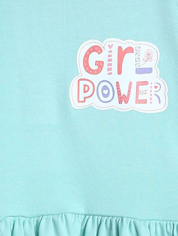 girls round neck short sleeves frock - 19946342 - Standard Image - 2