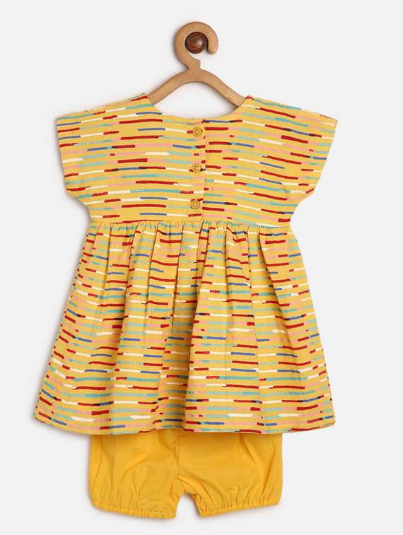 girls round neck cap sleeve frock - 19946414 -  Standard Image - 2