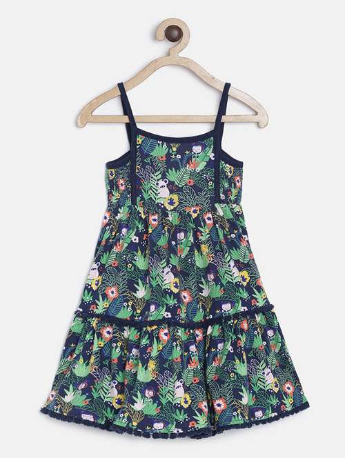 girls shoulder strap sleeveless frock - 19946624 -  Standard Image - 0