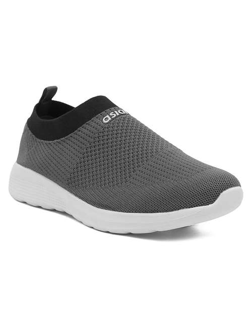 men solid grey slip on sport shoes - 19946816 -  Standard Image - 0