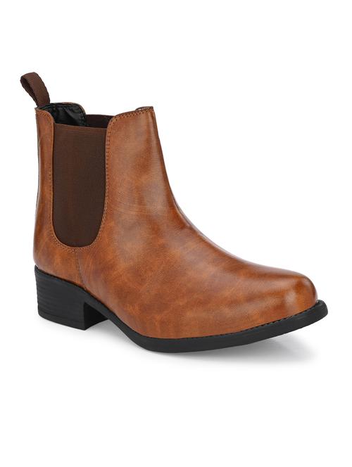 tan synthetic hightops boots - 19947025 - Standard Image - 0