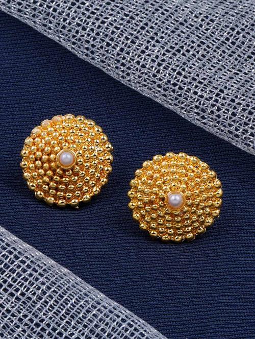 gold alloy studs earring - 19947133 - Standard Image - 0
