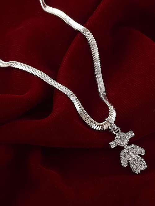 cute doll stone studded pendant - 19947140 -  Standard Image - 0