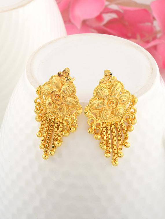 yellow goldplated brass balli earring - 19947161 - Zoom Image - 0