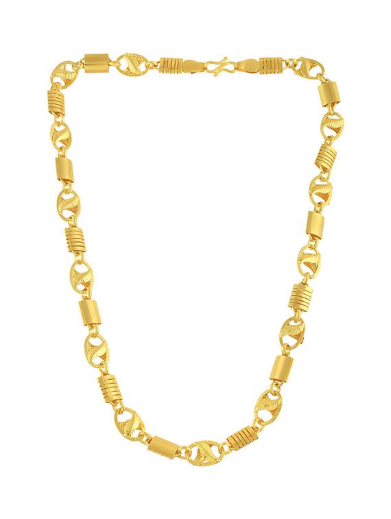 gold plated yellow brass unisex choker necklace - 19947178 -  Zoom Image - 0