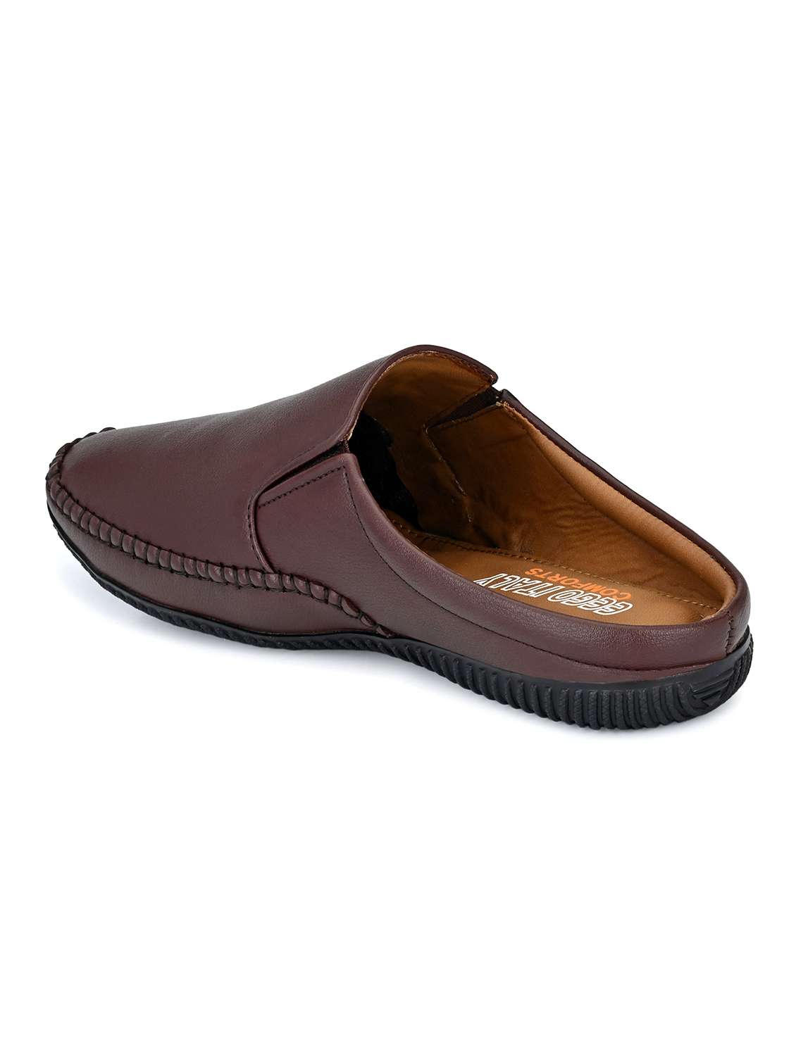 men solid brown casual mules - 19947206 - Standard Image - 2